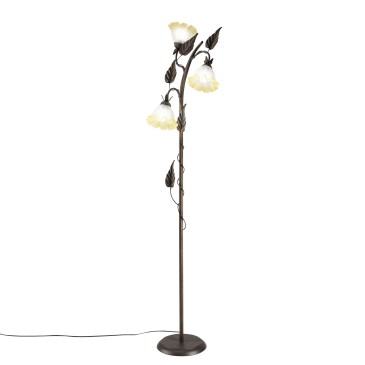 Lampadaire Tristano marron 3 x E14 48 x 172 cm