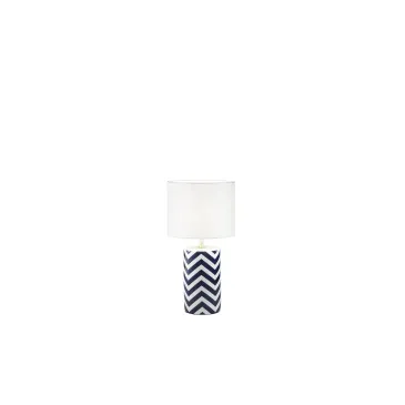 LUME ZENO BIANCO E BLU IN CERAMICA 1XE14 STRUTTURA D20X37.5CM PARALUME D20X18CM