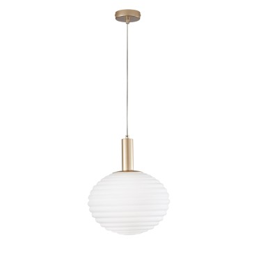 RIPPLE GOLD SUSPENSION 1XE27 32X32X150CM