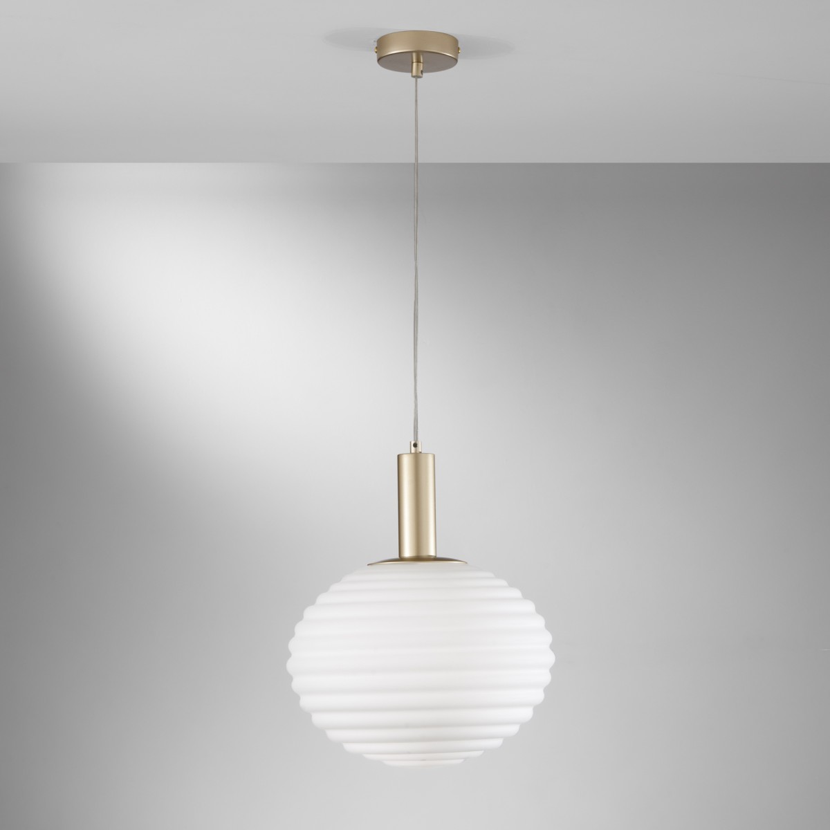 SOSPENSIONE RIPPLE ORO 1XE27 32X32X150CM
