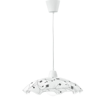Suspension à racines blanches 1XE27 42X42X120CM