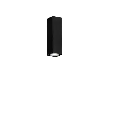 PLAFONIERA FLUKE QUADRATA NERA 1XGU10 6X6X20CM