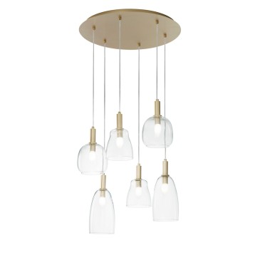 SOSPENSIONE BRANDY ORO 6XE14 60X50X150CM