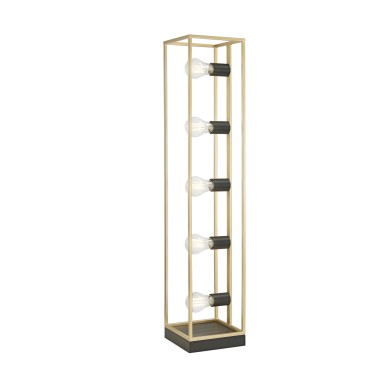 Lampadaire KIMERA noir/or 5 x E27 20 x 20 x 200 cm