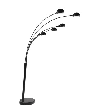 ERACLE Schwarze Stehleuchte 5xE14 108x35x219cm