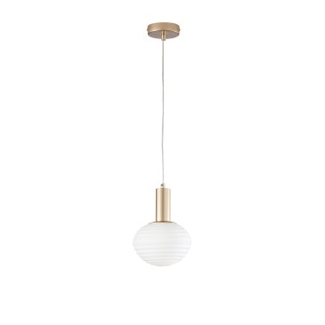 RIPPLE GOLD SUSPENSION 1XE27 18X18X150CM