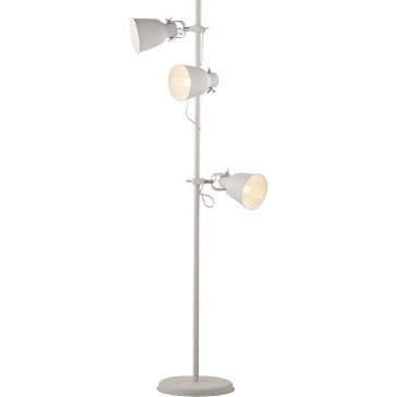 Lampadaire Legend blanc/nickel 3 x E27 50 x 166 cm
