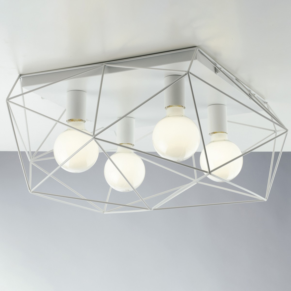 ABRAXAS PLAFOND BLANC 4XE27 41,7X40X26,5CM