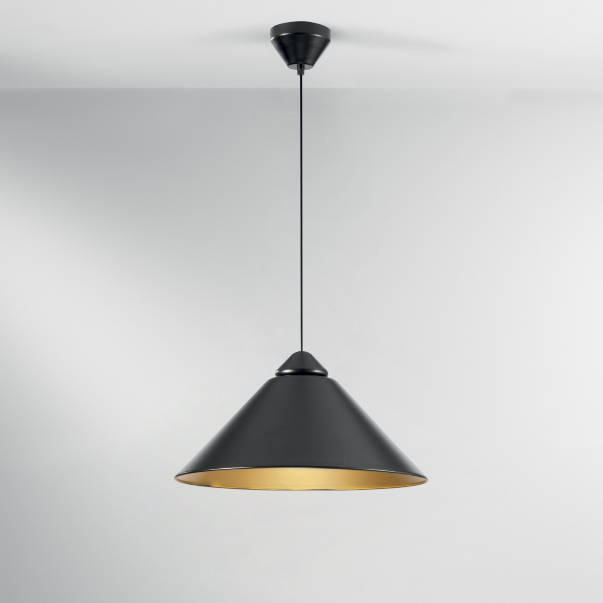 SOSPENSIONE BIGBANG NERA/ORO 1XE27 49X25X183,5CM