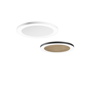 SAMSARA LED-Deckenleuchte Weiß/Holz 35 W 5300 lm Farbtemperatur 40 x 4,2 cm
