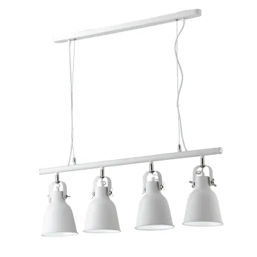 SUSPENSION BLANC/NICKEL LÉGENDE 4XE27 85,5X15,5X31,3CM