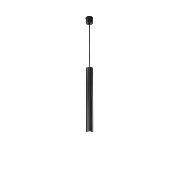 SOSPENSIONE LORD NERA IN ACCIAIO+ALLUMINIO 1XGU10 25W 10X10X255CM