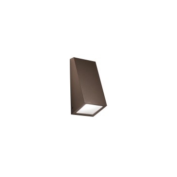 Bronzene Pop-up-Wandleuchte aus Metall, Schutzart IP44, 1xE27, 118x104x247 mm