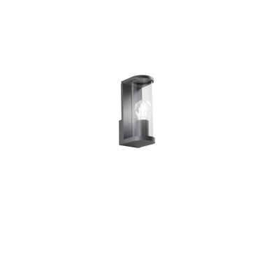 ROSEN ANTHRAZIT-WANDLEUCHTE AUS ALUMINIUM + GLAS 1XE27 IP44 119X83X222MM