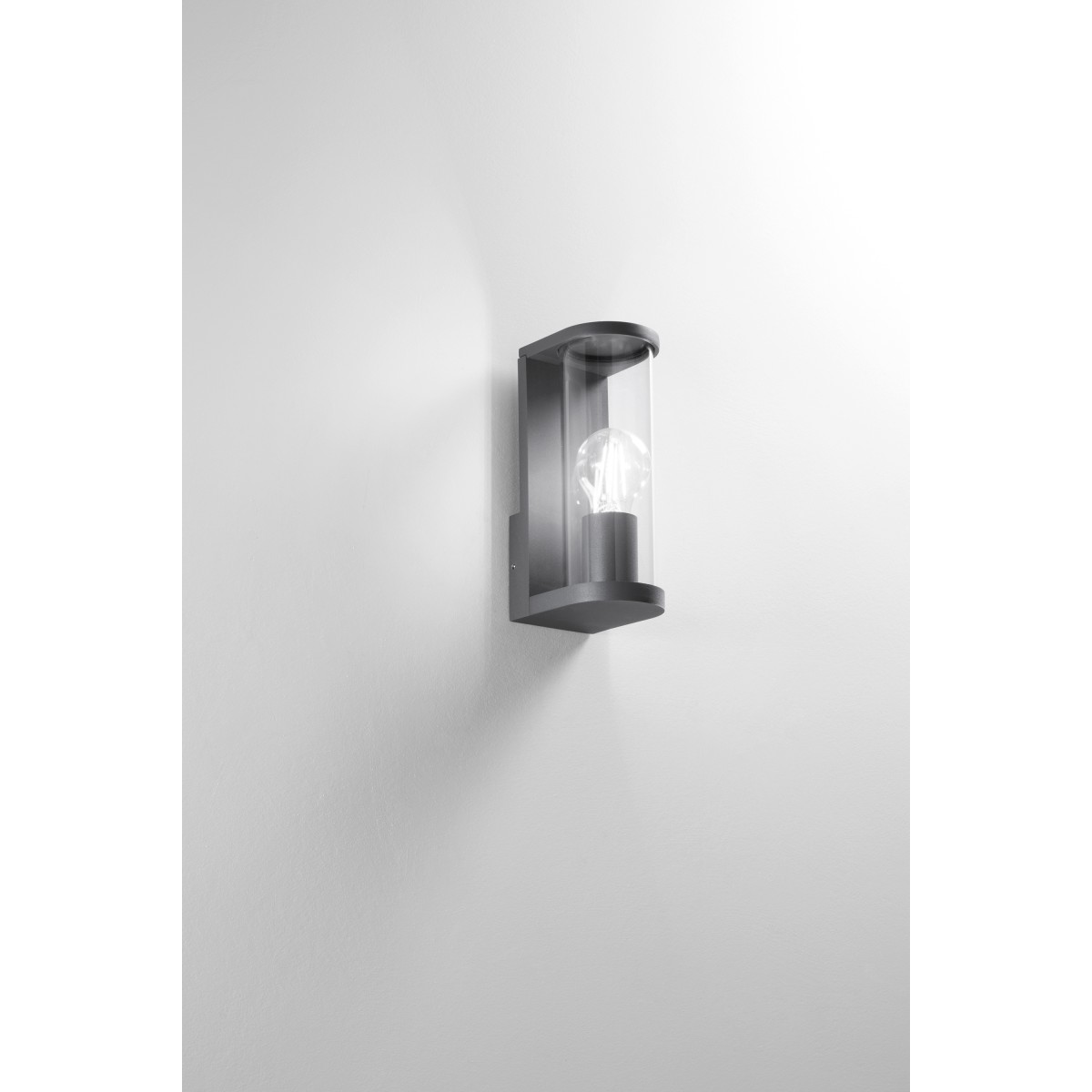 APPLIQUE ROSEN ANTRACITE IN ALLUMINIO+VETRO 1XE27 IP44...