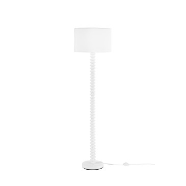 PIANTANA SULTAN BIANCA IN METALLO+VELLUTO 1XE27 15W, LAMP. Dia40XH20CM, STRTTURA 40X40X153CM