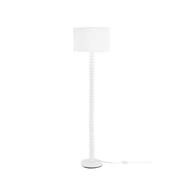 PIANTANA SULTAN BIANCA IN METALLO+VELLUTO 1XE27 15W, LAMP. Dia40XH20CM, STRTTURA 40X40X153CM