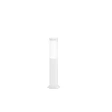 Poteau TOKO en acier inoxydable et polycarbonate blanc 1XE27 IP44 450 x 115 x 115 mm