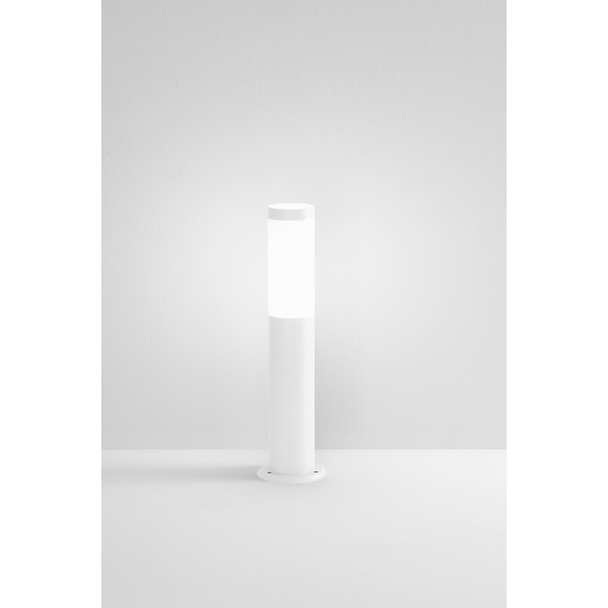 Poteau TOKO en acier inoxydable et polycarbonate blanc...