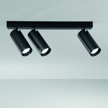 Mini spot 3xGU10, noir ou blanc | Mondialshop