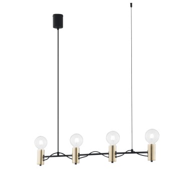 SOSPENSIONE AXON NERA/ORO 4XE27 92X7,5X140CM