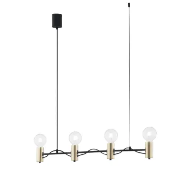 SOSPENSIONE AXON NERA/ORO 4XE27 92X7,5X140CM