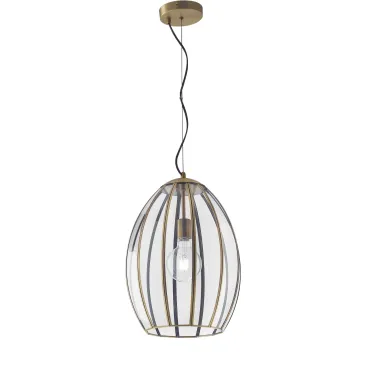 Suspension Chester transparente/laiton 1XE27 30X30X137CM