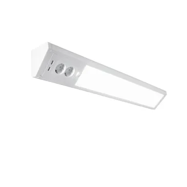 Barra LED con 2 Prese Integrate Bianca | Mondialshop