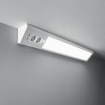 Weißer LED-Streifen mit 2 integrierten Fassungen | Mondialshop
