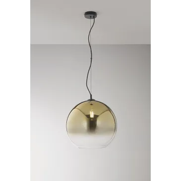 Suspension en verre doré...