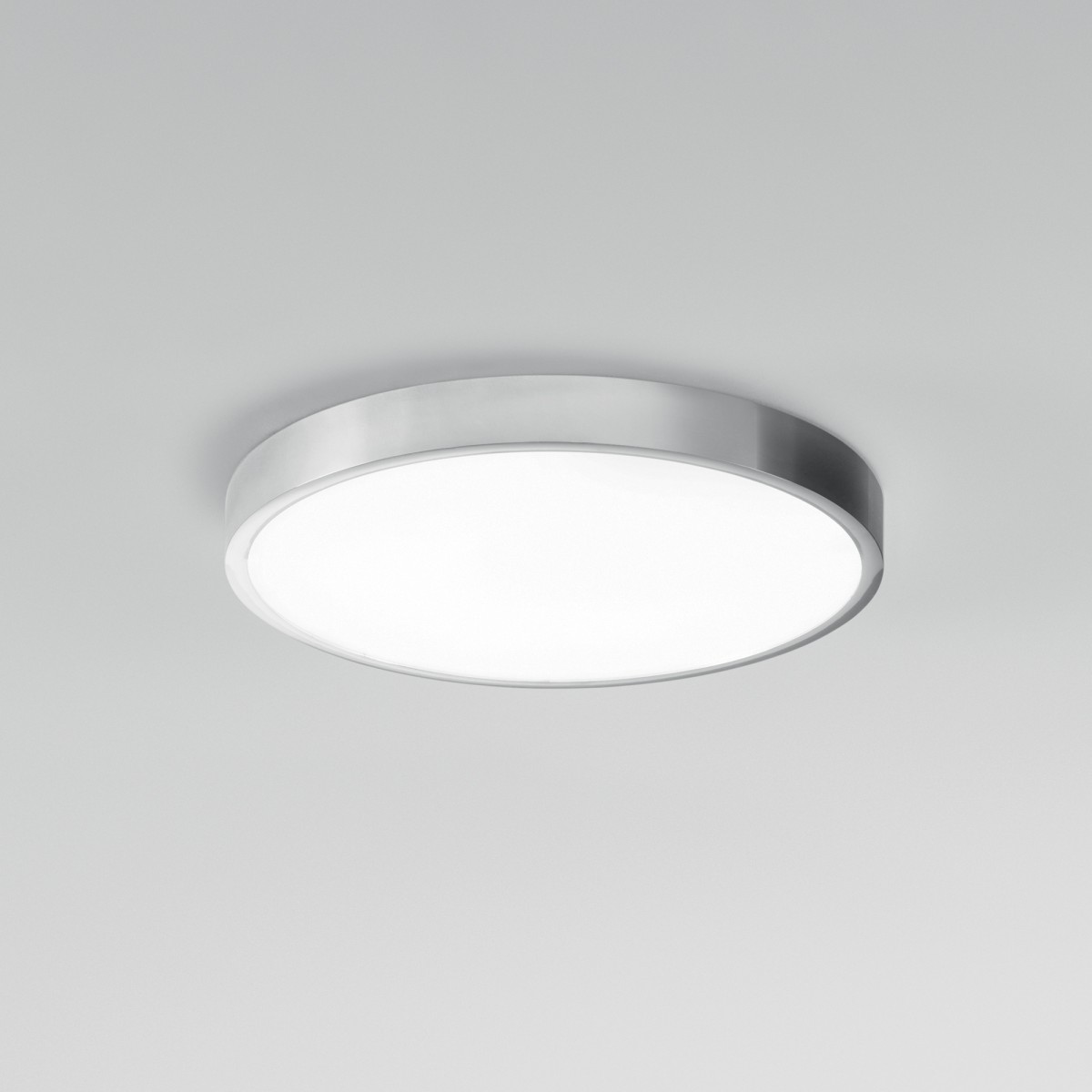 PLAFONIERA LED DOMO CROMO TONDA 24W 2700LM 4000K IP44...