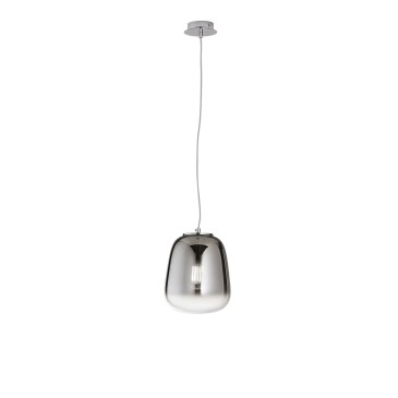 Suspension chromée fumée 1XE27 19,7X150CM