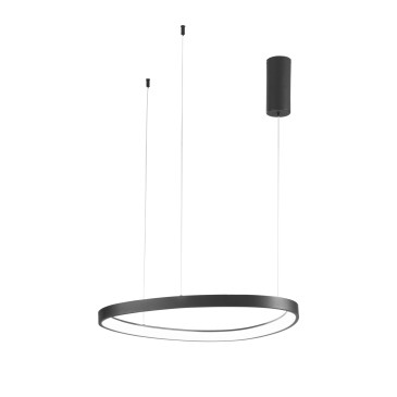 SOSPENSIONE LED KLAPTON NERA 58W 8360LM CCT 65X3,5X150CM