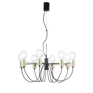 AXON SCHWARZ/GOLD FAHRWERK 8XE27 66X7,5X143CM