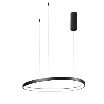 KLAPTON LED-Hängeleuchte, schwarz, 80 W, 11440 lm, Farbtemperatur 85 x 3,5 x 150 cm