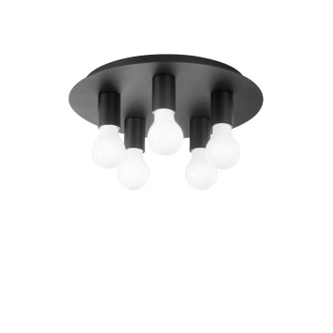 STRIKE Schwarze Deckenleuchte 5xE27 35x35x86cm