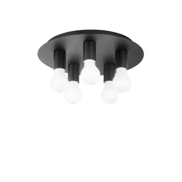STRIKE Schwarze Deckenleuchte 5xE27 35x35x86cm