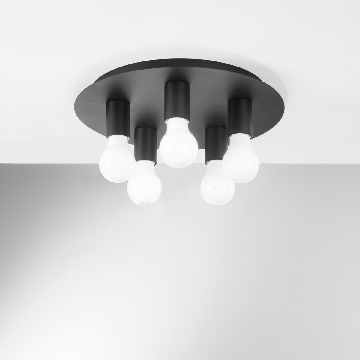 PLAFONIERA STRIKE NERA 5XE27 35X35X86CM