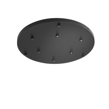 Cadre rond noir à 9 trous 52 x 4,1 cm
