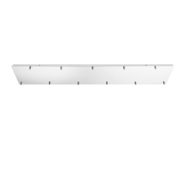 Cadre rectangulaire chromé à 11 trous, 142 x 30 x 4,1 cm