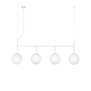 SUSPENSION BALY WHITE 4XE27 125X20X180CM