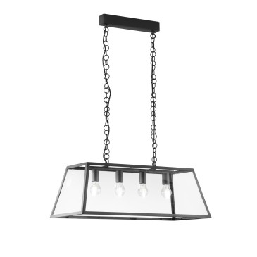 LEXINGTON SCHWARZES FAHRWERK 4XE27 80X35X113CM