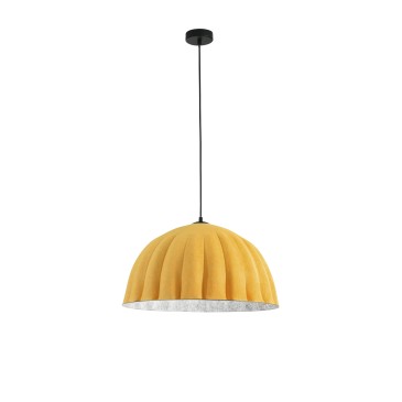 Suspension MIDI en feutre orange/gris, câble de 2 m, abat-jour de 53 cm, culot E27