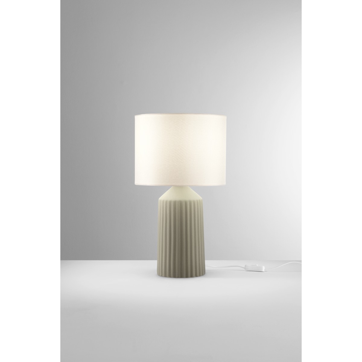 Lampe Sahara en céramique verte, 1 ampoule E27,...