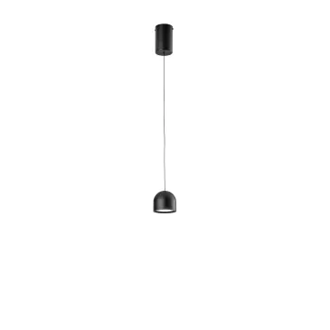SOSPENSIONE LED YOYO NERA IN METALLO+ACRILICO 6W 3000K diam.10X150 CM