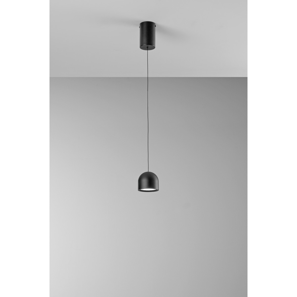 SOSPENSIONE LED YOYO NERA IN METALLO+ACRILICO 6W 3000K...