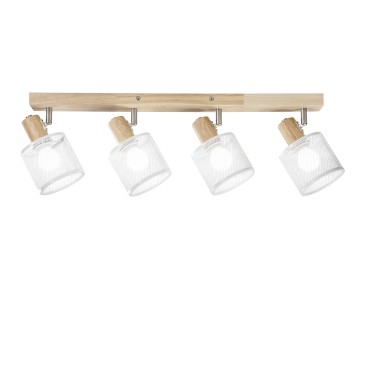 Applique Moderna Spot e Base in Legno | Mondialshop