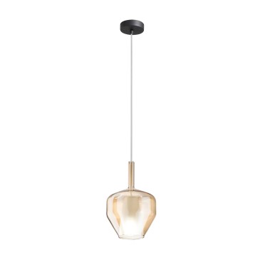 Bernsteinfarbenes Pyrexglas mit Kabel und Verbinder, 20 x 30 cm