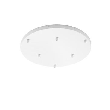 Cadre rond blanc à 6 trous 47 x 4,1 cm