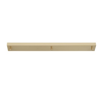 Cadre rectangulaire doré à 3 trous 67 x 10 x 4,1 cm